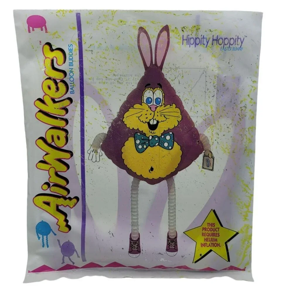 AirWalkers Balloon Buddies Easter Bunny‎ Rabbit Hippity Hoppity Vtg Purple Party